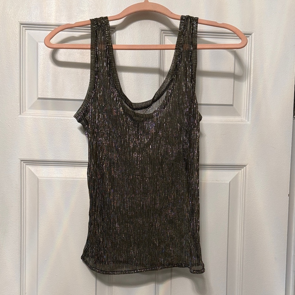Hudson Jeans Metallic Black Tank Top